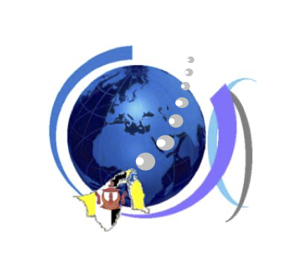 Logo abstract reference showing globe and bubbles